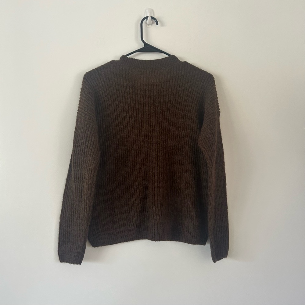 Madewell Brown Ribbed Crewneck Sweater Size XS - Picture 5 of 7